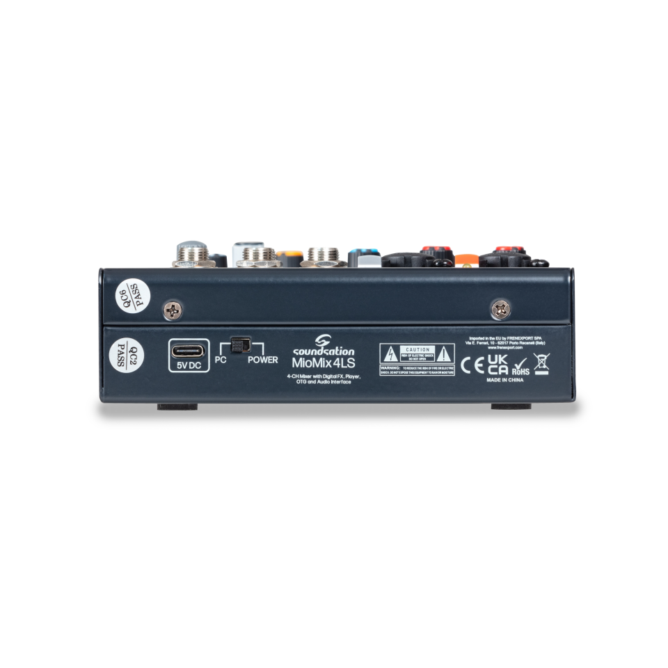 Soundsation MIOMIX 4LS - 4-kanałowy mikser z efektami, Bluetooth, OTG i interfejsem audio - obrazek 3