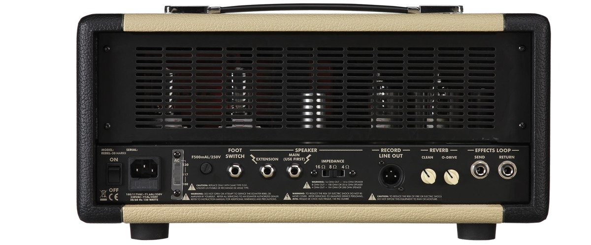 Egnater Rebel-30 Mark II – lampowa głowa gitarowa 30 Watt - obrazek 2