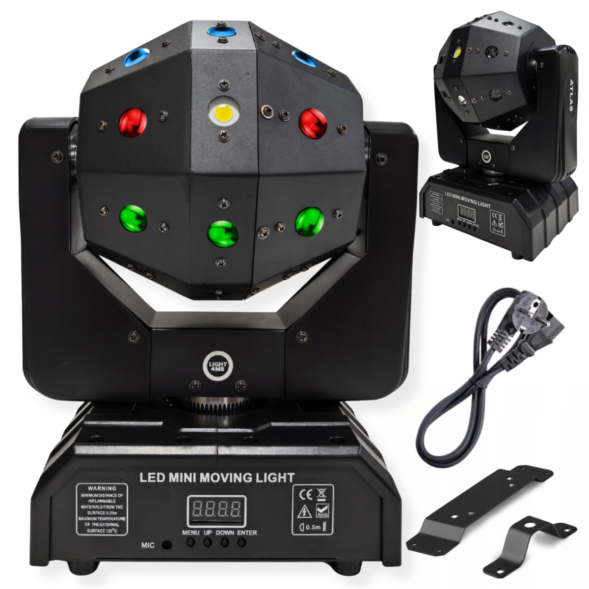 LIGHT4ME ATLAS ruchomy multiefekt świetlny 4w1 LED - obrazek 2