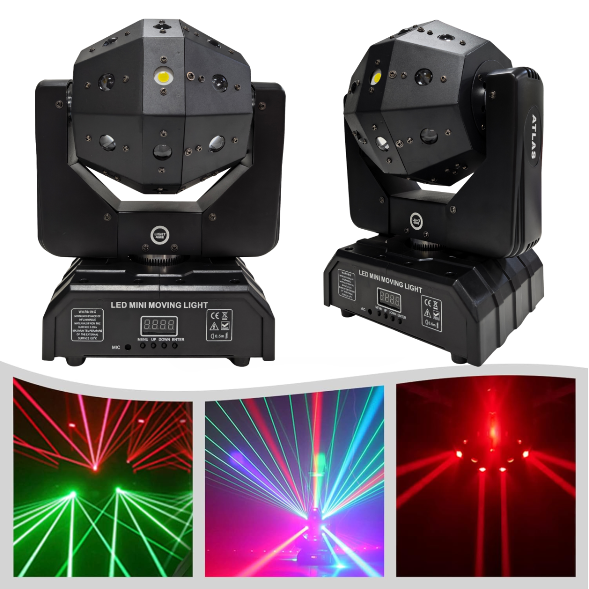 LIGHT4ME ATLAS ruchomy multiefekt świetlny 4w1 LED - obrazek 3