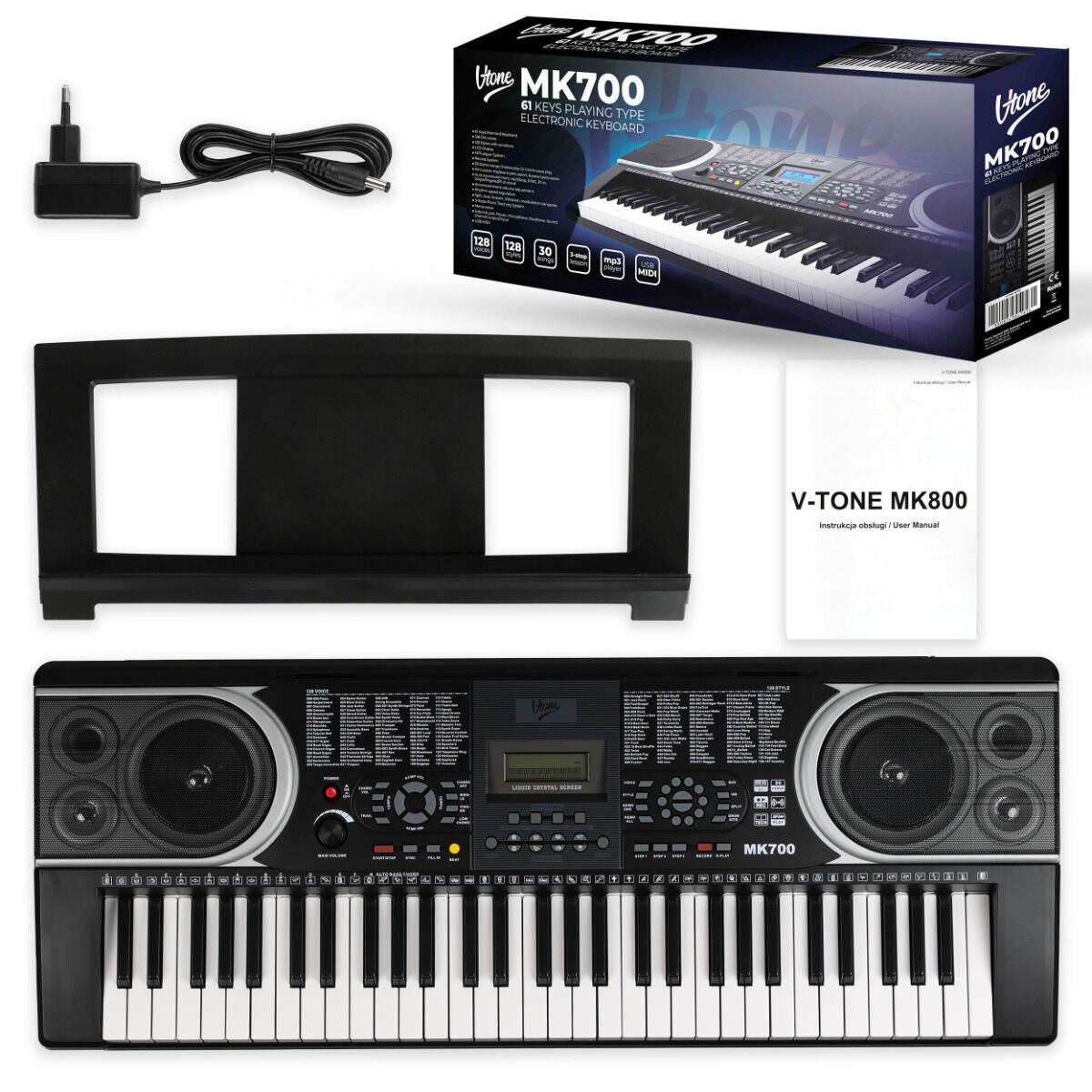 V-TONE MK700 przenośny edukacyjny keyboard dla dzieci - obrazek 11
