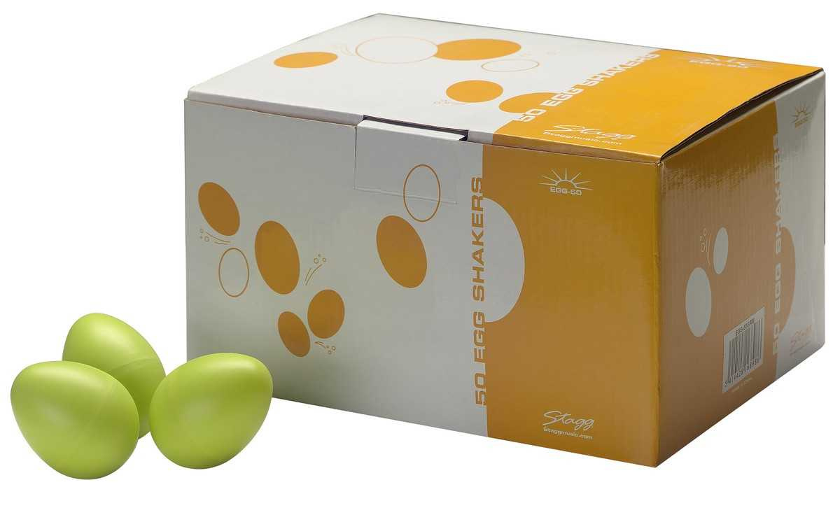 Stagg EGG-50 GRM - zielone shakery jajka, zestaw 50 sztuk