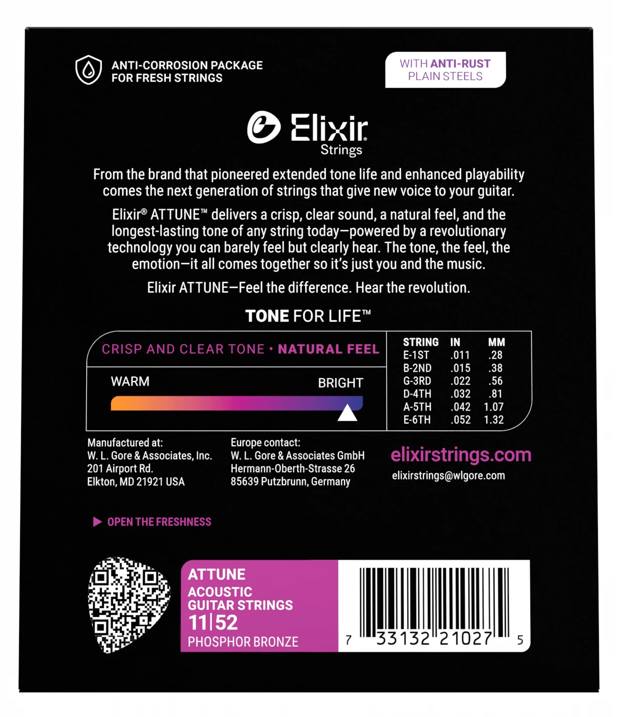Elixir ATTUNE 11-52 struny do gitary akustycznej - obrazek 2