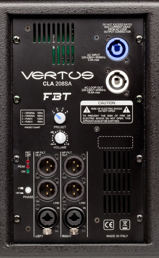 FBT Vertus CLA-208-SA - aktywna kolumna niskotonowa systemu liniowego 600 Watt - obrazek 2