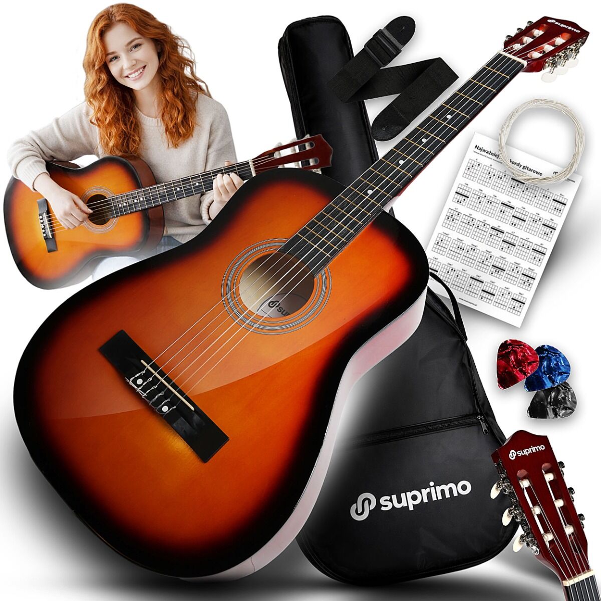 SUPRIMO CGS2 SB gitara klasyczna 4/4 sunburst