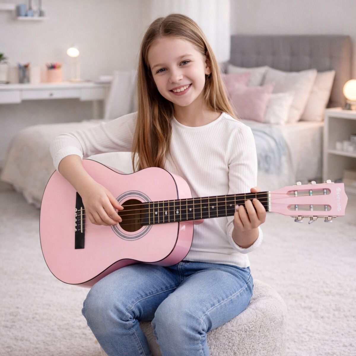 SUPRIMO JRC SET PK gitara klasyczna 1/4 różowa - obrazek 6