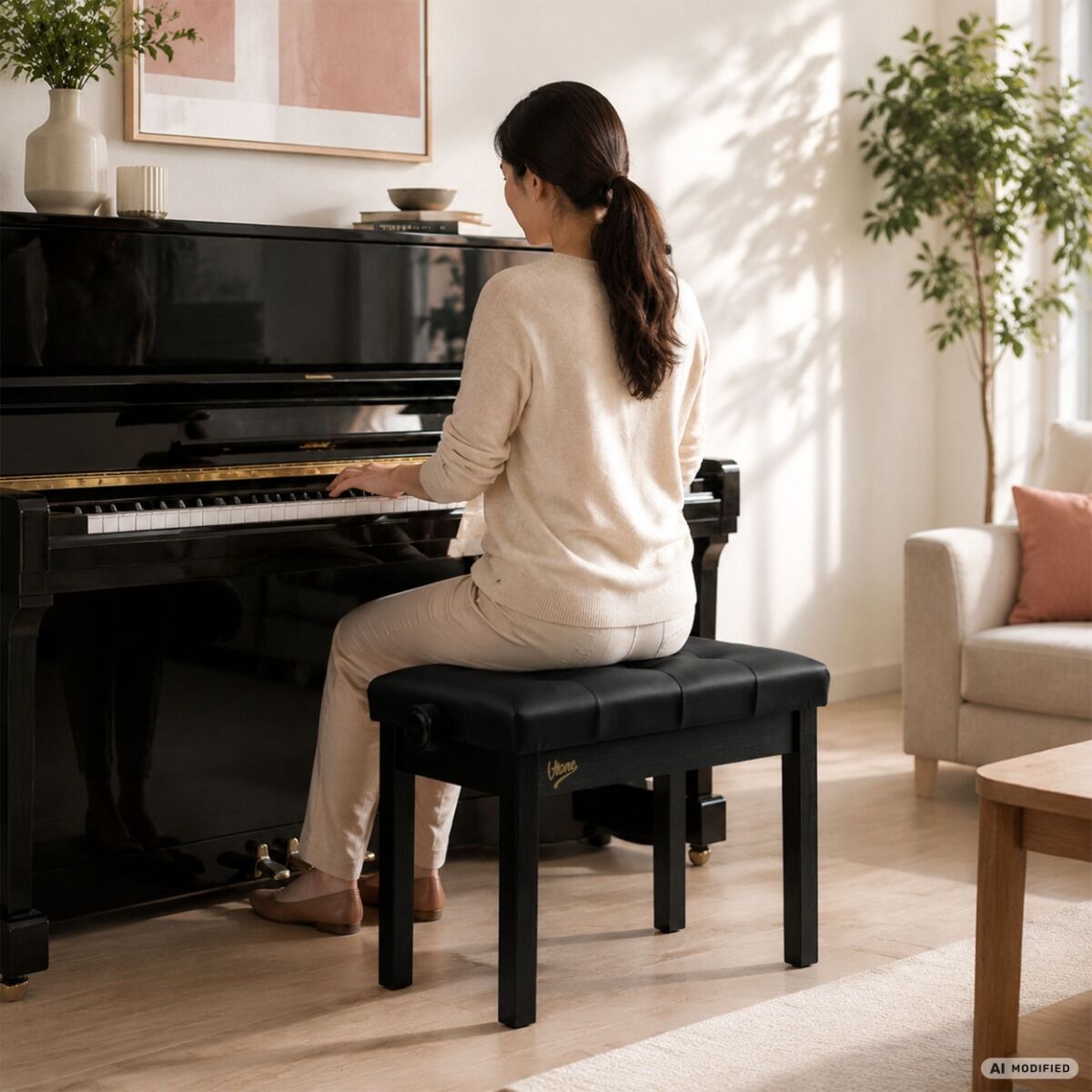 V-TONE PB3 BK ława do pianina keyboardu czarna - obrazek 2