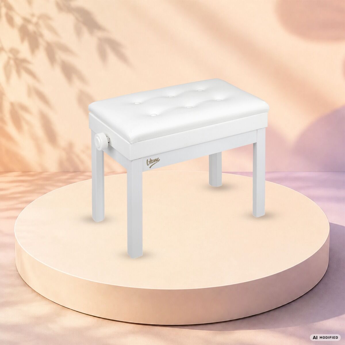 V-TONE PB4 WH ława do pianina keyboardu biała - obrazek 2